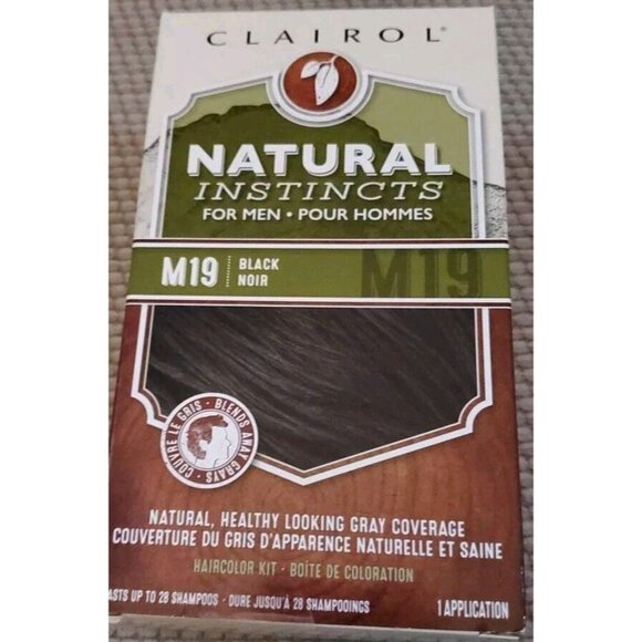 Clairol Natural Instincts Semi-Permanent Hair Color Kit For Men M19 Black NEW - Picture 1 of 1